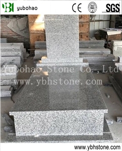 Chinese G603 European Style Granite Tombstone
