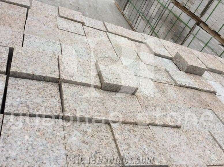 G682/Beige Granite Brick Cube Stones, Floor Paving