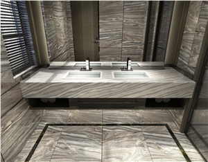 Golden Sand,Beige Marble Bathroom Sinks Vanity Top