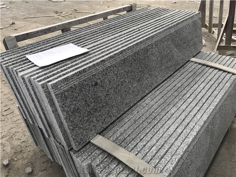 Gray China Granite, G602, Sesame White Steps