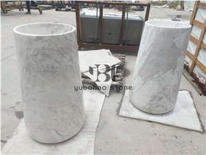 Italian Bianco Carrara White Bathroom Wash Basins Italian Bianco Carrara White Bathroom Wash Basins