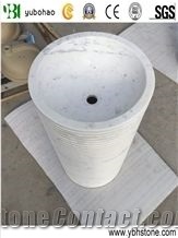 Jazz White/Marble Wash Hand Basin for Bathroom