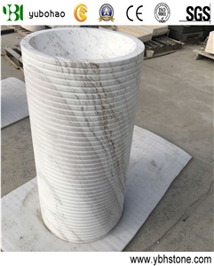 Jazz White/Marble Wash Hand Basin for Bathroom