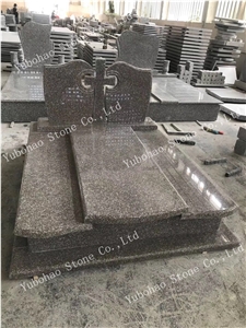Misty Brown/G664 Romania Style Cross Tombstone