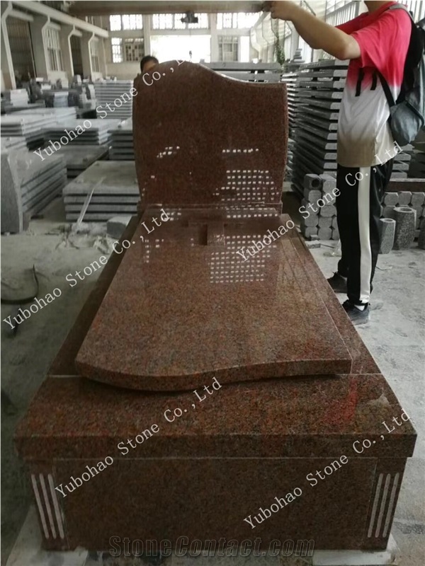 Misty Brown/G664 Romania Style Cross Tombstone