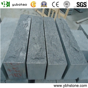 Natural Stone Black G654 Granite Kerbstone Of Road