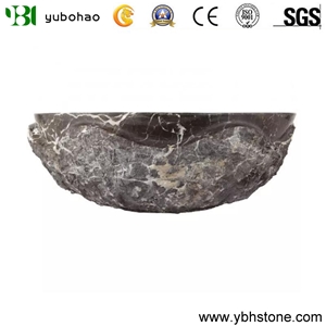 Round Natural Stone Basin for Bathroom