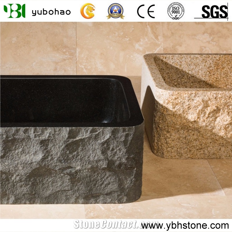 Shanxi Black/Black Granite Farm Sink for Kitchen