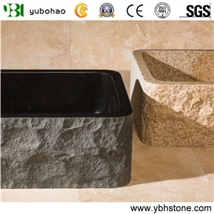 Shanxi Black/Black Granite Farm Sink for Kitchen