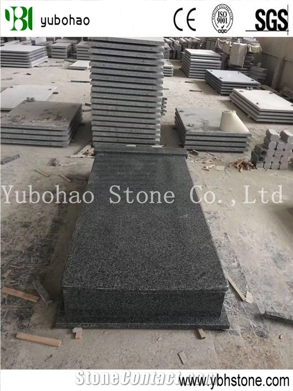 South Afican Black Simple Polish Granite Tombstone