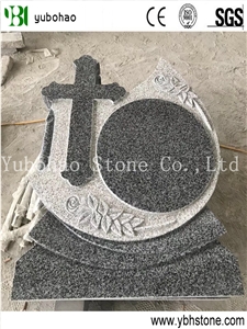 South Afican Black Simple Polish Granite Tombstone