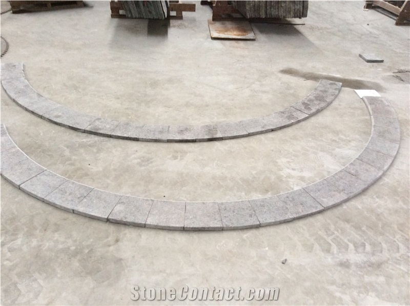 Tan Brown, Brown Granite Paving Stones, Curved