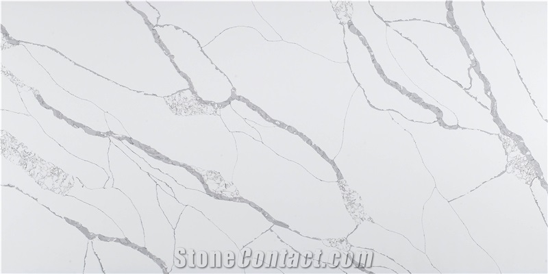 K9916 Wholesale White Polished Quartz Slabs