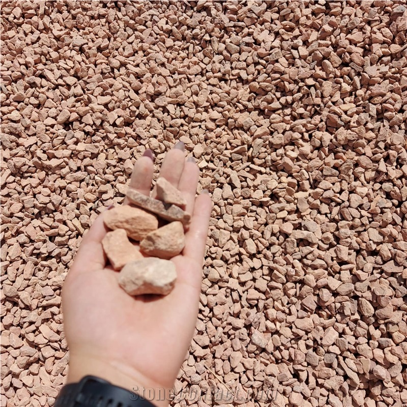 Brown Marble Chips Crushed Stone Ready to Load