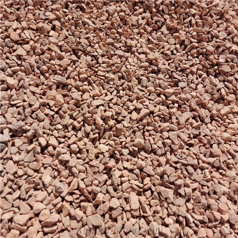 Brown Marble Chips Crushed Stone Ready to Load