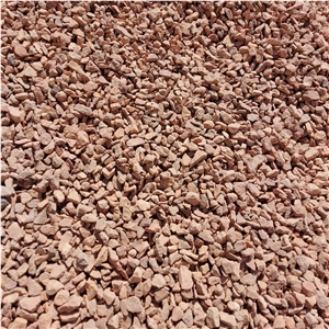 Brown Marble Chips Crushed Stone Ready to Load