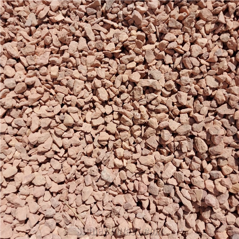Brown Marble Chips Crushed Stone Ready to Load