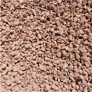 Brown Marble Chips Crushed Stone Ready to Load