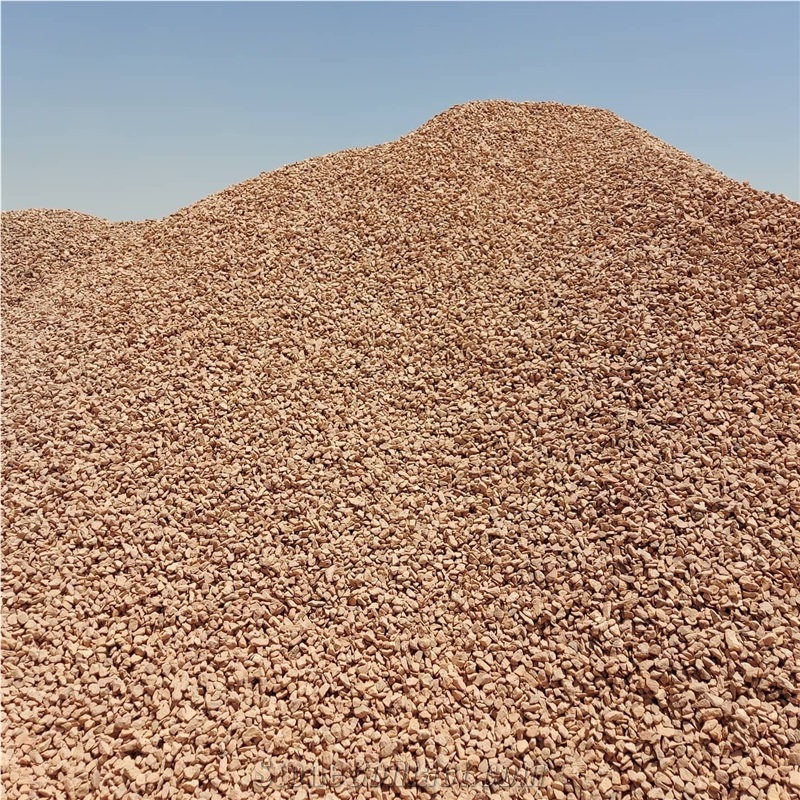 Brown Marble Chips Crushed Stone Ready to Load