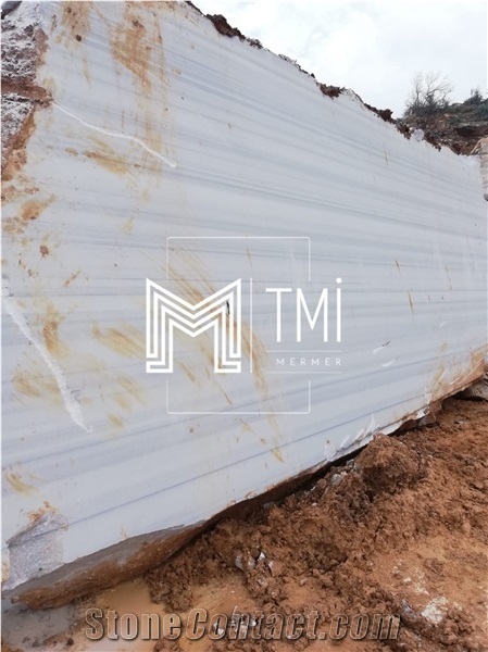 Marmara Equator Marble Block, Turkey Semi White Marble
