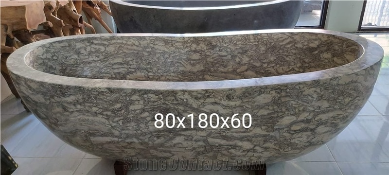 Grey Marble Bathtub