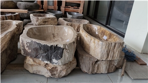 Natural Petrified Wood Sink, Petrified Wood Wash Basins
