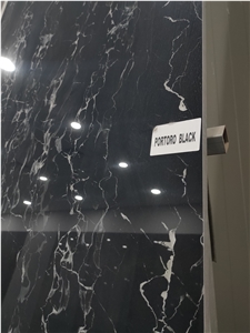 Portoro Black Porcelain Slabs