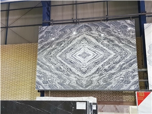 Cloudy and Windy Crystal Marble Slab