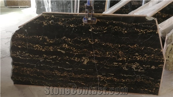 Nero Portoro Marble Slabs, Portoro Gold Marble