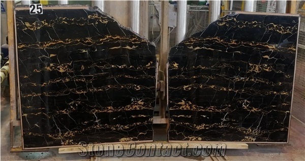 Nero Portoro Marble Slabs, Portoro Gold Marble