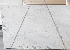 White Carrara C Premium Marble Slabs, Carrara White Marble