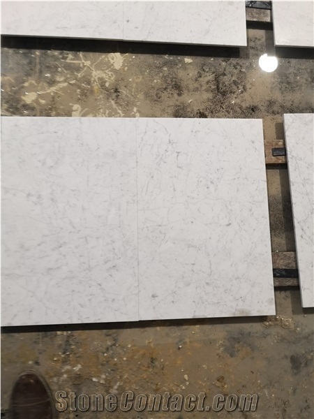 White Carrara C Premium Marble Slabs, Carrara White Marble
