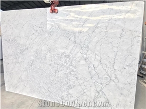 White Carrara C Premium Marble Slabs, Carrara White Marble