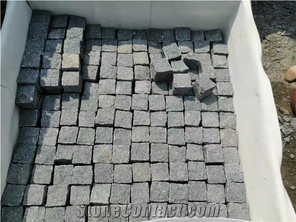 New G654 Padang Dark Grey Granite Cube Stone Pavers