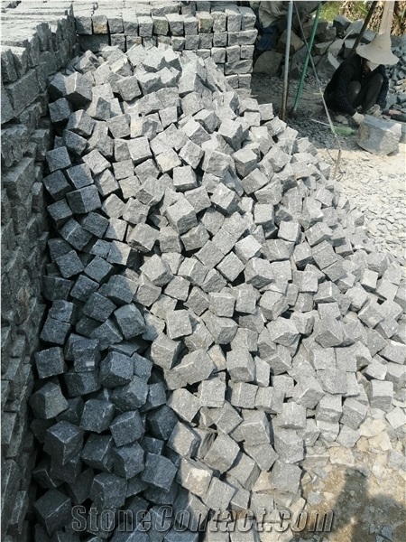 New G654 Padang Dark Grey Granite Cube Stone Pavers