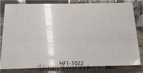 White Quartz Slabs In Stone Marble Look