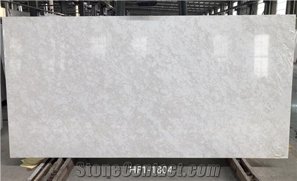 White Quartz Slabs In Stone Marble Look