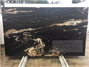 Titanium Gold Granite Slabs, Indian Titanium Gold Granite