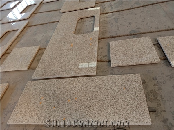 G682 Rusty Yellow Granite Bathroom Countertops