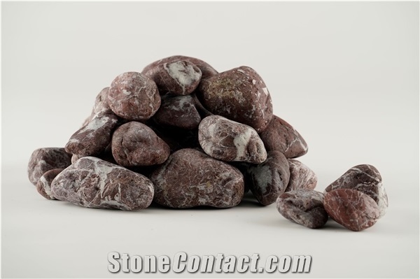 Red Marble Pebble Stone, Bordeaux Marble Pebbles,Gravels