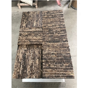 Dark Emperador Marble Chair Rails Pieces