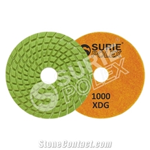 Resin Bonded Velcro- Backed Flexible 5" High Quality Diamond Polishing Pads