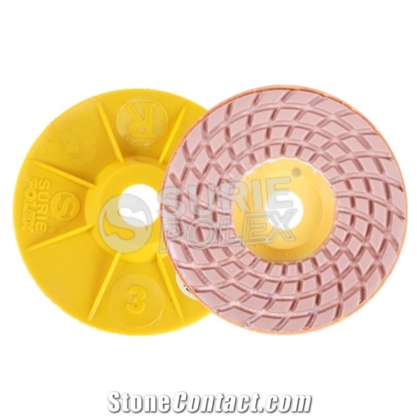 Resin Bonded Velcro- Backed Flexible Wet Polishing Pads