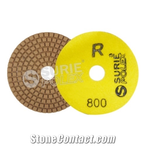 Resin Bonded Velcro- Backed Flexible Wet Polishing Pads