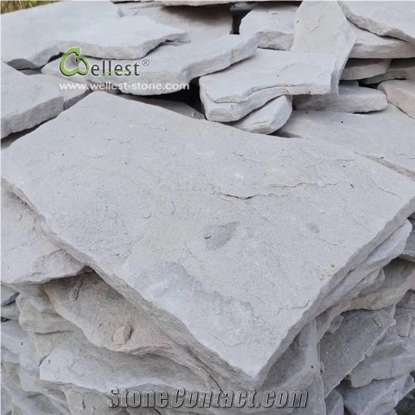 White Sandstone Random Loose Stone Wall Cladding Stone