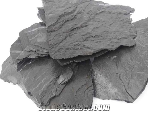 Black Slate Flagstone Hardscape Paving Tiles