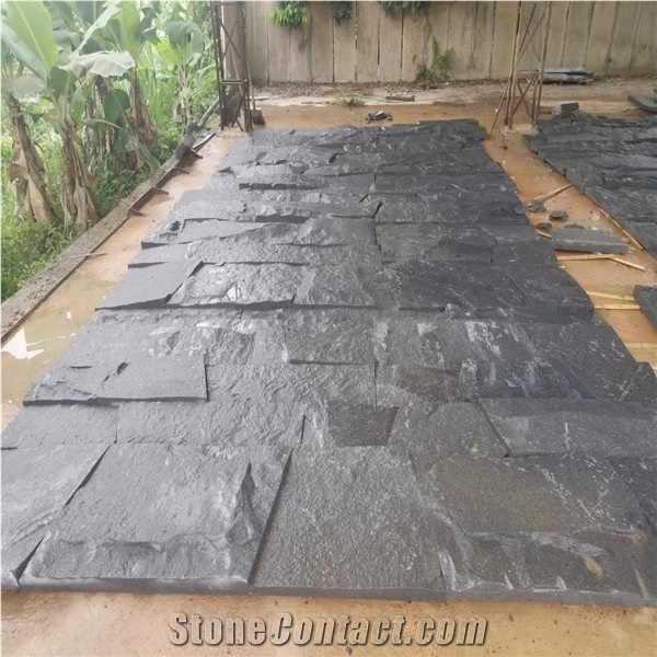 Black Granite Mushroom Wall Cladding Of Exterior Decoration