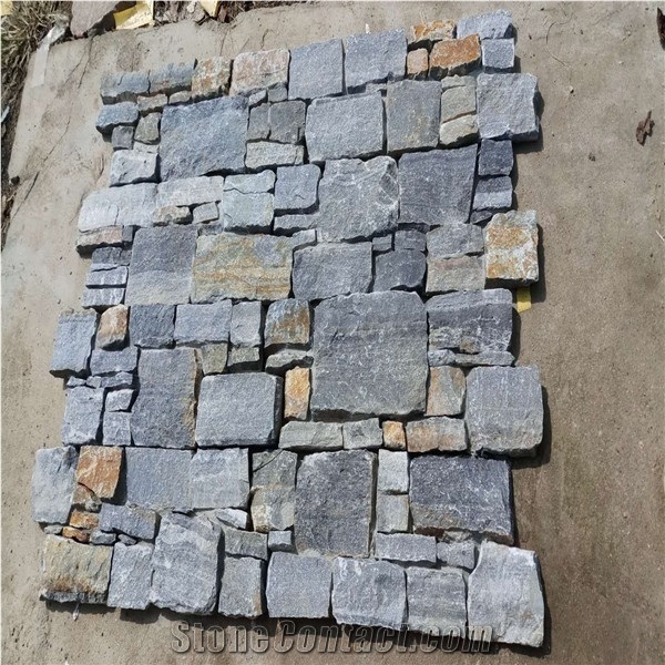 Blue Quartzite Cement Ledge Stone,Cladding Cover Pattern