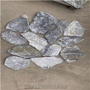 Bule Pearl Slate Flagstone,Exterior Wall Application Pattern