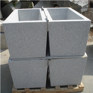Granite Floewerpot Pond Decoration Backyard Use